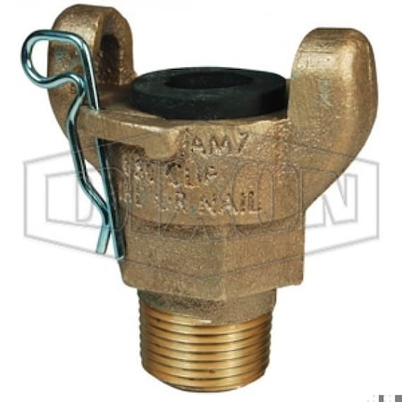 Dixon Air King Universal Hose End, 1/4 in, MNPT, Brass, Domestic ABB1